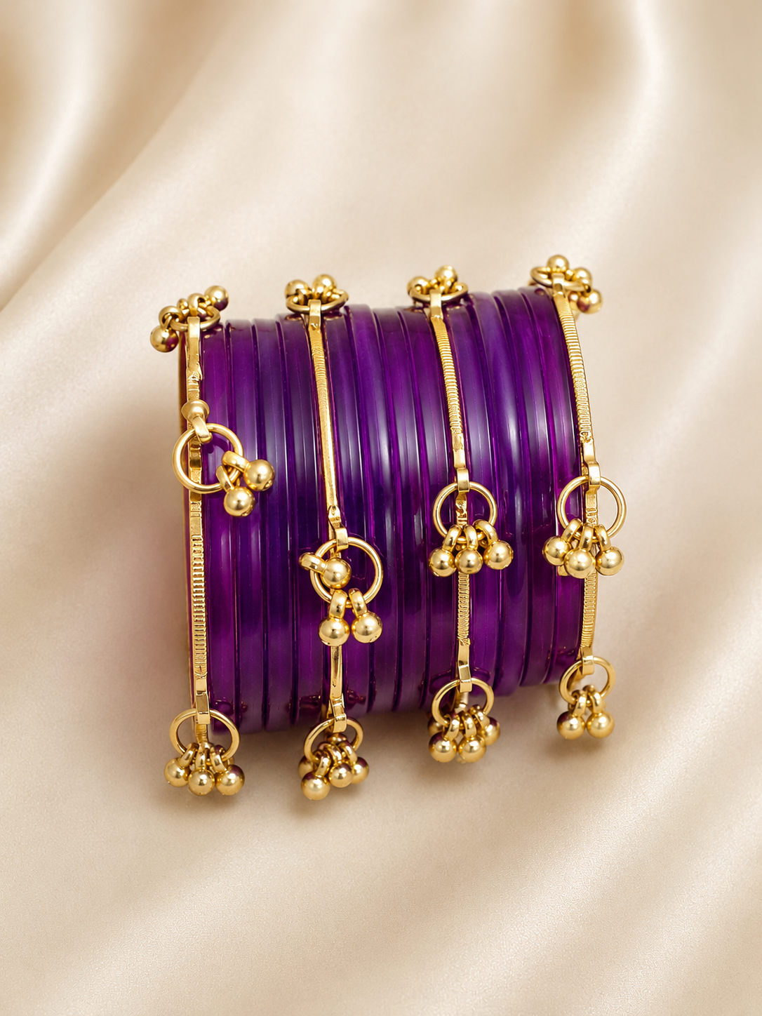 Glass jelly bangles set