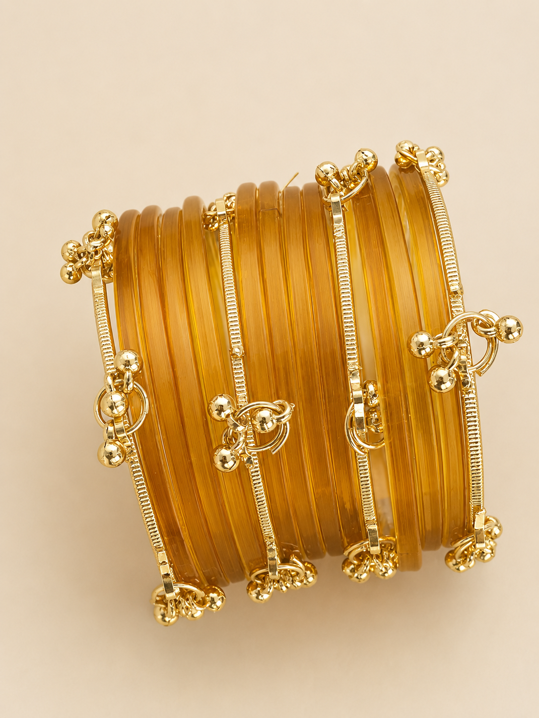 Glass jelly bangles set