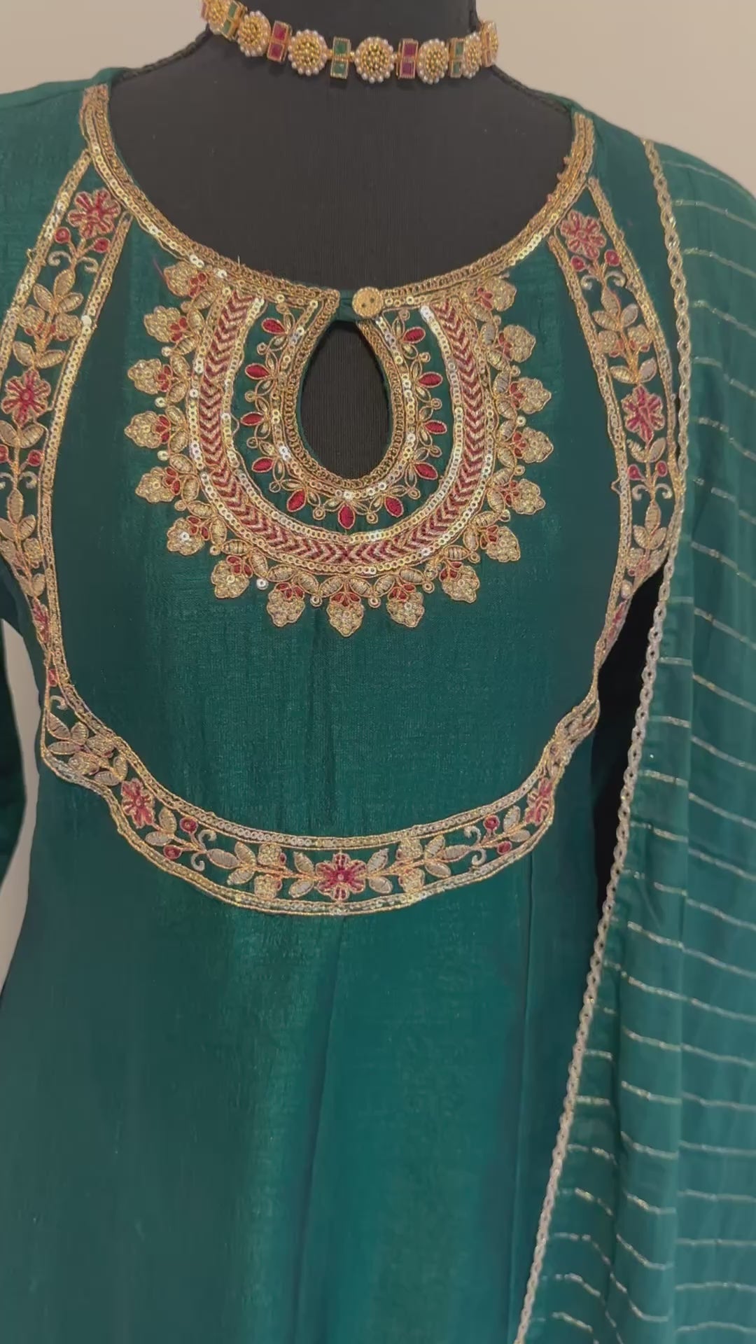 Short Anarkali with Afghani salwar
